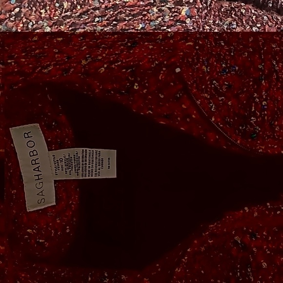 🦋 NEW Sag Harbor Womens Full Zip Jacket Collared Confetti Tweed Vintage Sz 10 - Picture 4 of 4